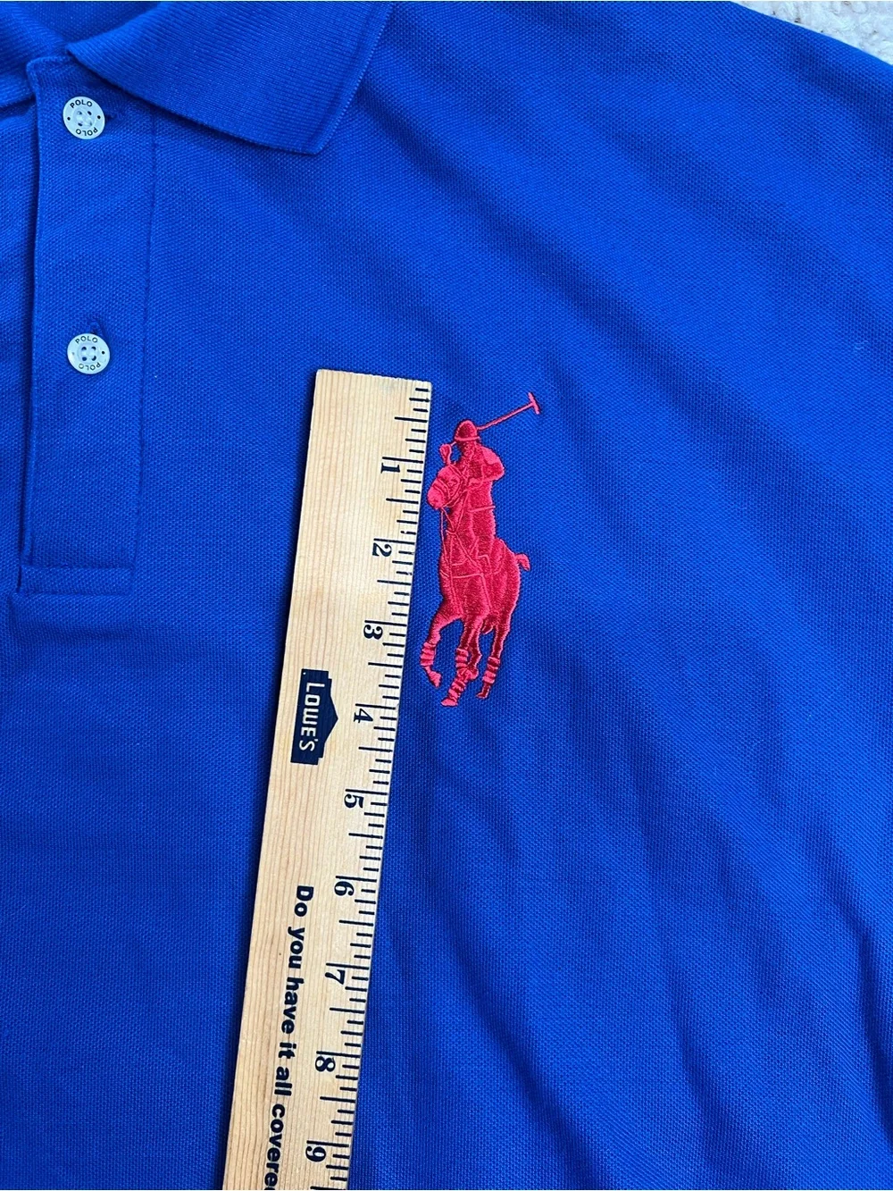 Ralph Lauren Men’s Royal Blue Polo with Large Red  Pony NWT